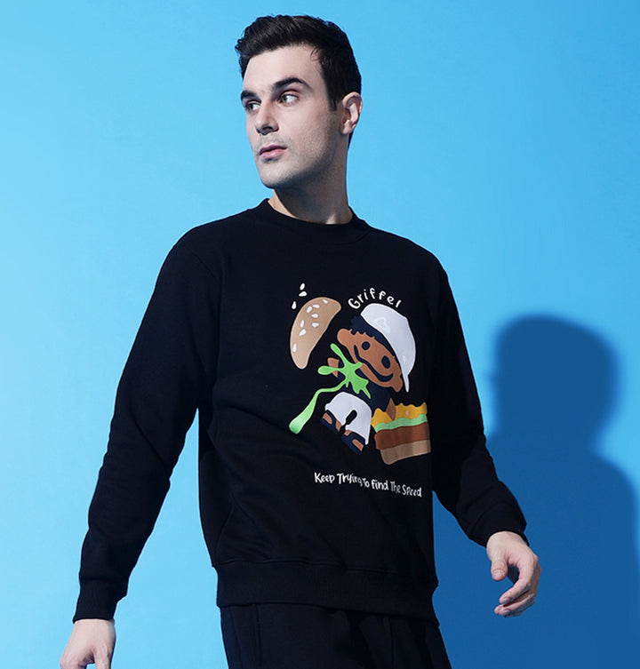 BURGER Printed Regular Fit Sweatshirt