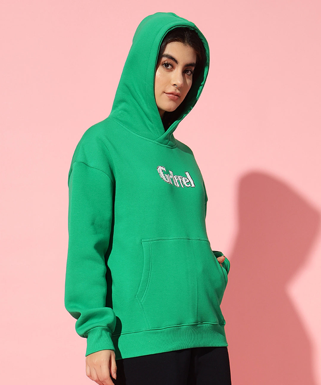 Island  Hoodie Neck Oversized Sweatshirt