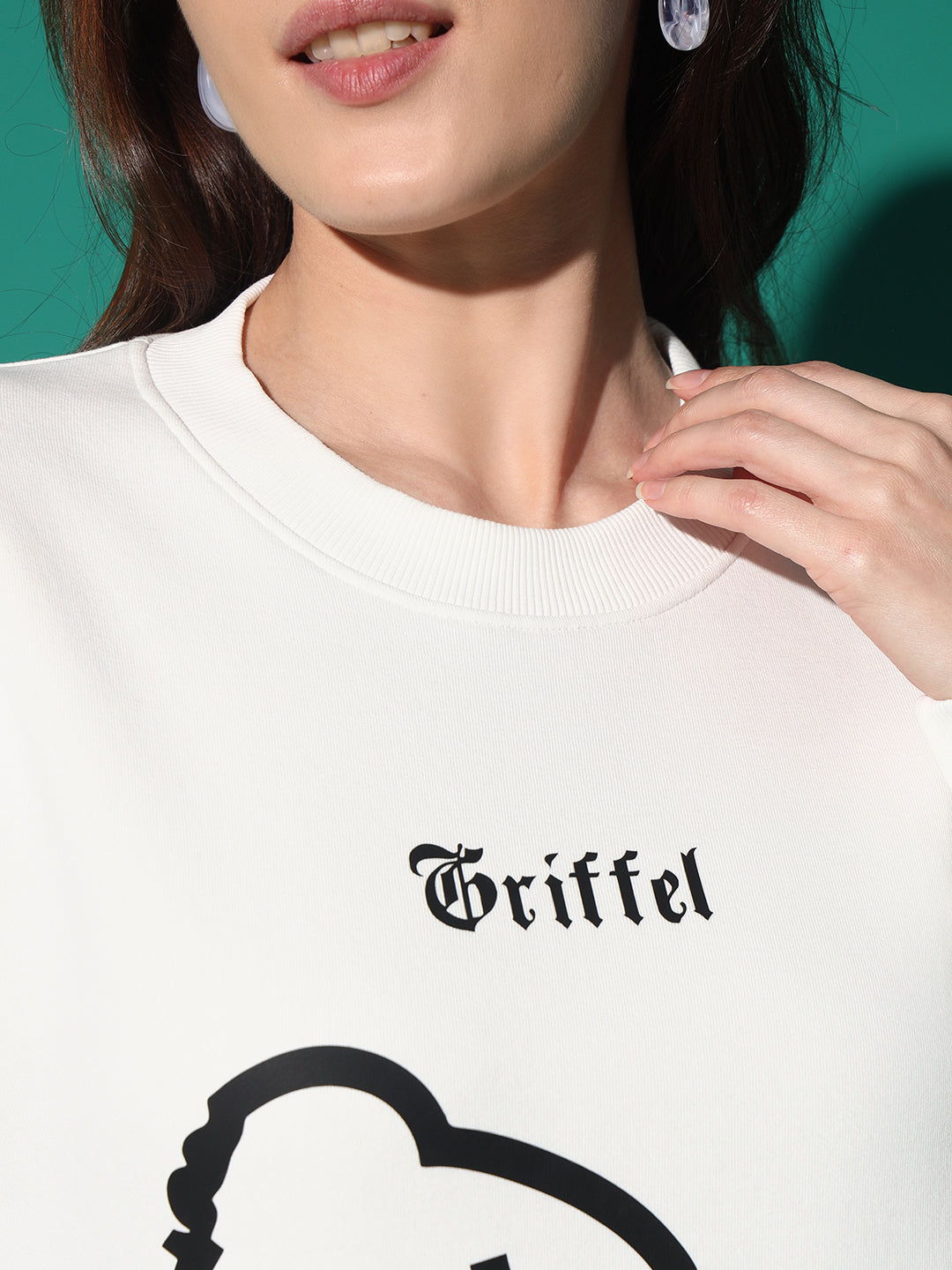 GRIFFEL Side Teddy Round Neck Sweatshirt