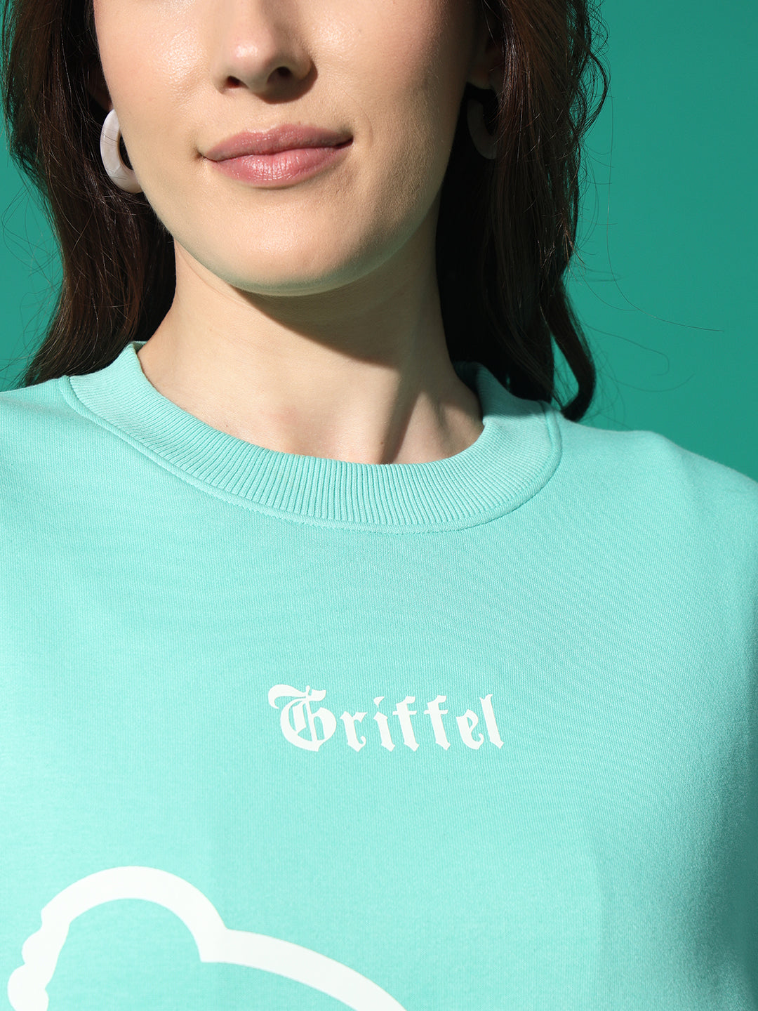 GRIFFEL Side Teddy Round Neck Sweatshirt