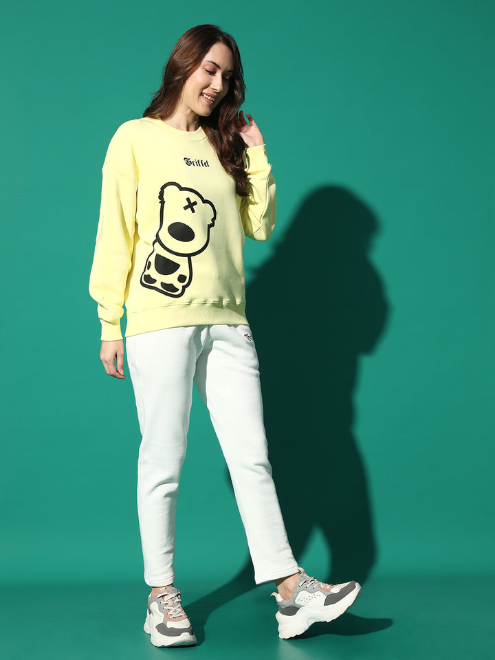 GRIFFEL Side Teddy Round Neck Sweatshirt