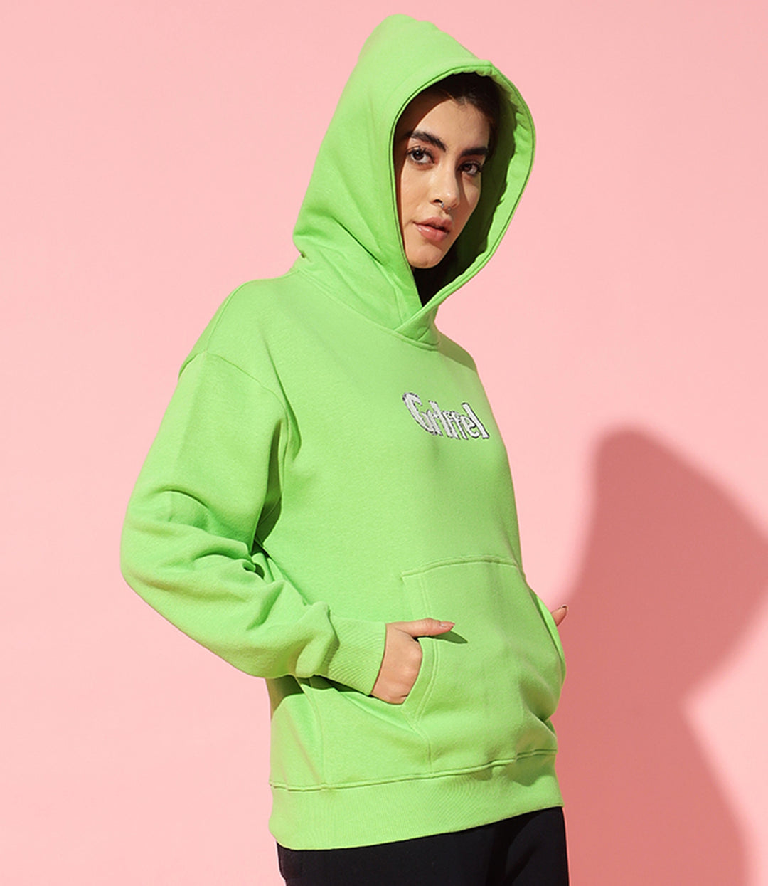 Island  Hoodie Neck Oversized Sweatshirt