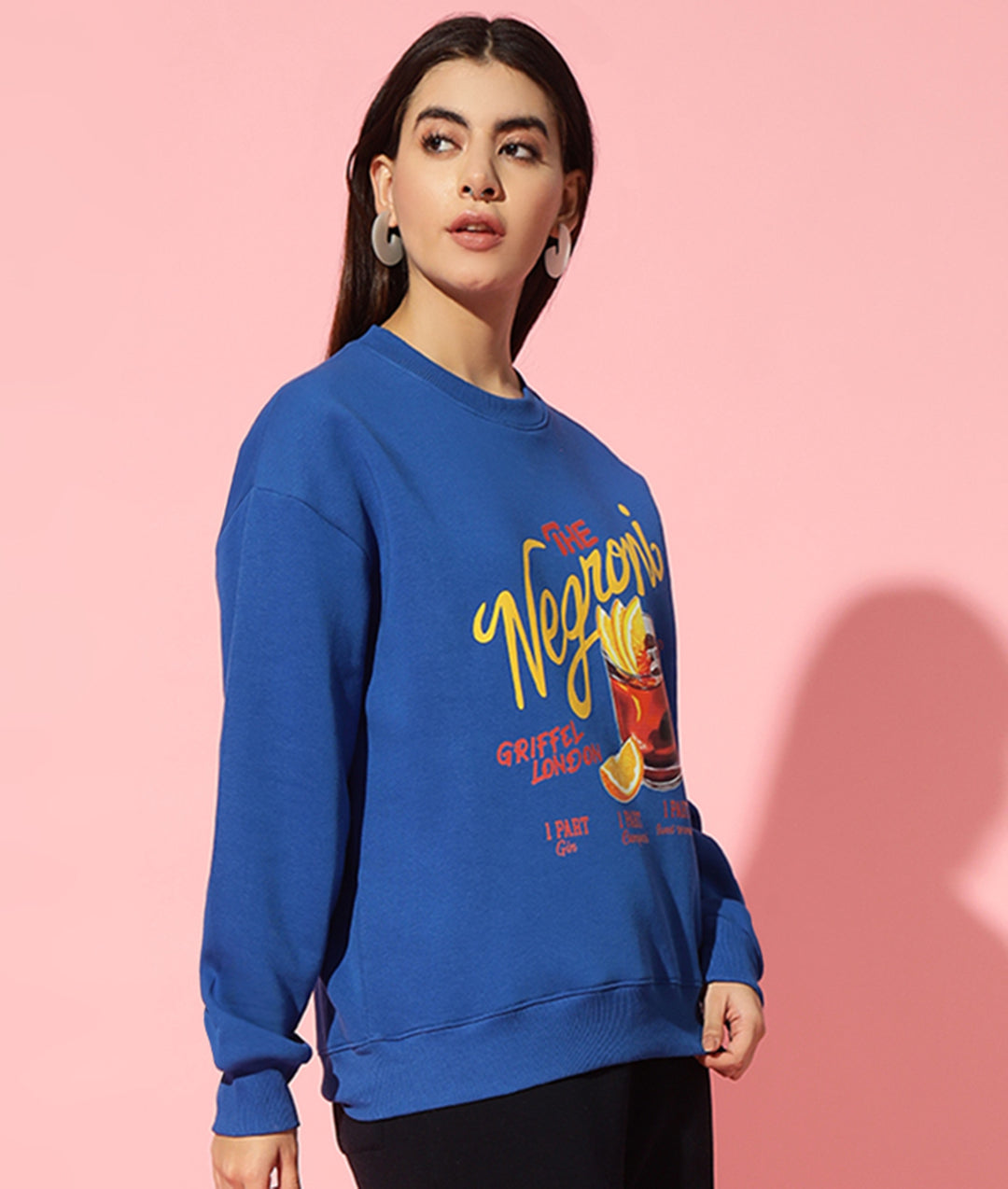 Negroni Royal Round Neck Oversized Sweatshirt