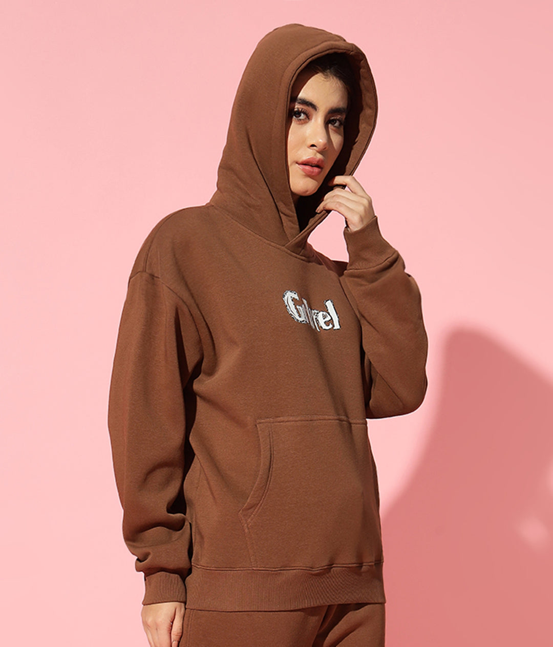 Island  Hoodie Neck Oversized Sweatshirt