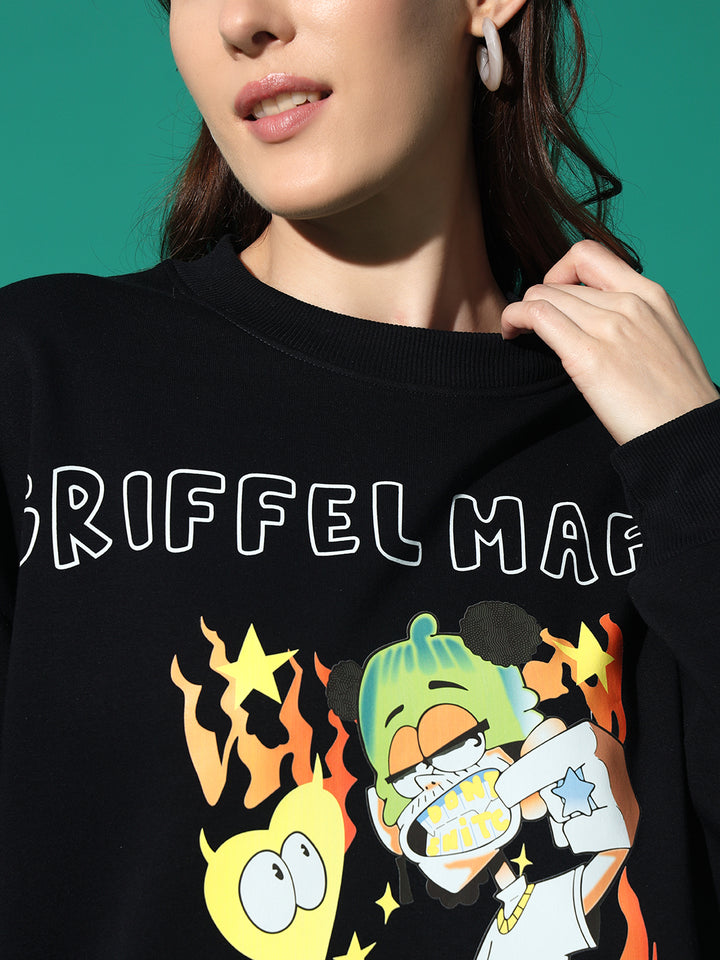 GRIFFEL MAFIA Round Neck Oversized Sweatshirt