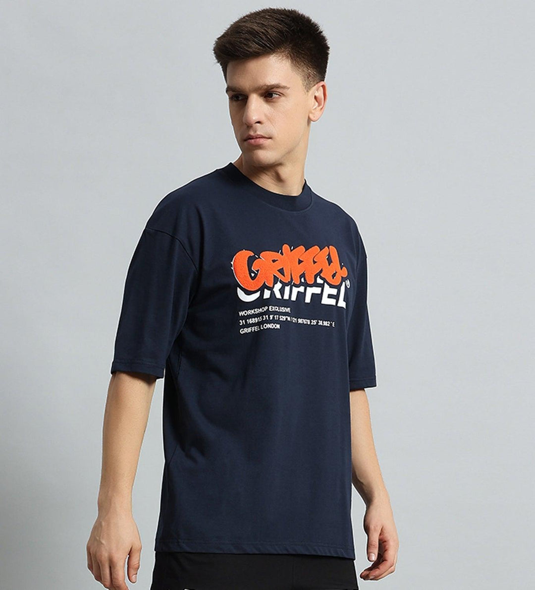 PUFF LOGO Drop Shoulder Oversized T-shirt