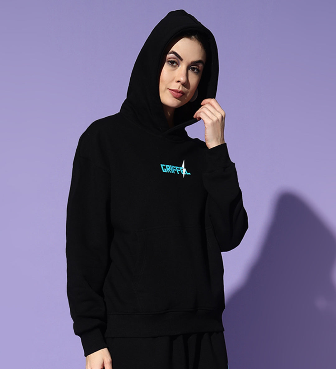 GRIFFEL Hoodie Neck Oversized Sweatshirt