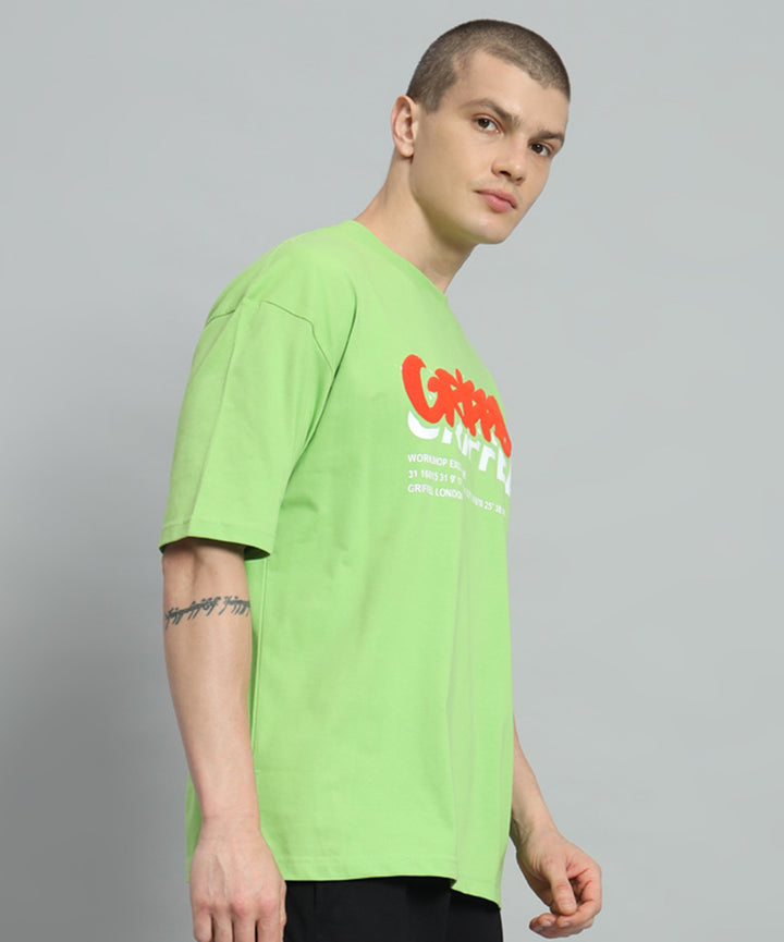 PUFF LOGO Drop Shoulder Oversized T-shirt