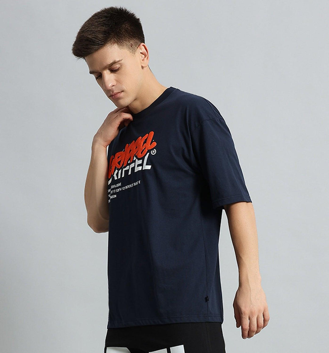 PUFF LOGO Drop Shoulder Oversized T-shirt