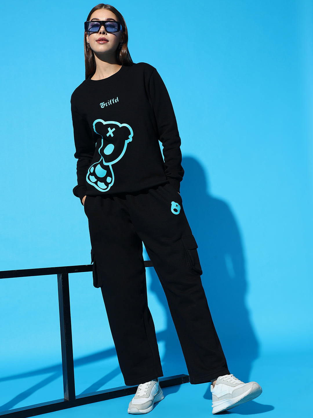 GRIFFEL Side Teddy Round Neck Sweatshirt