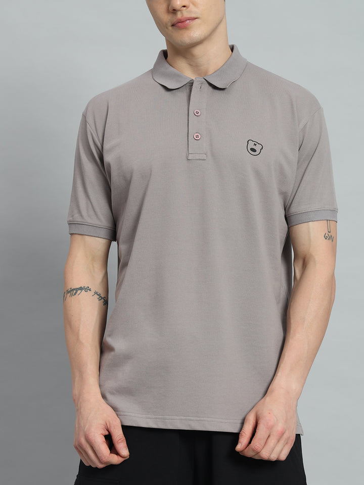 GRIFFEL Men's Teddy Logo Cotton Polo T-shirt