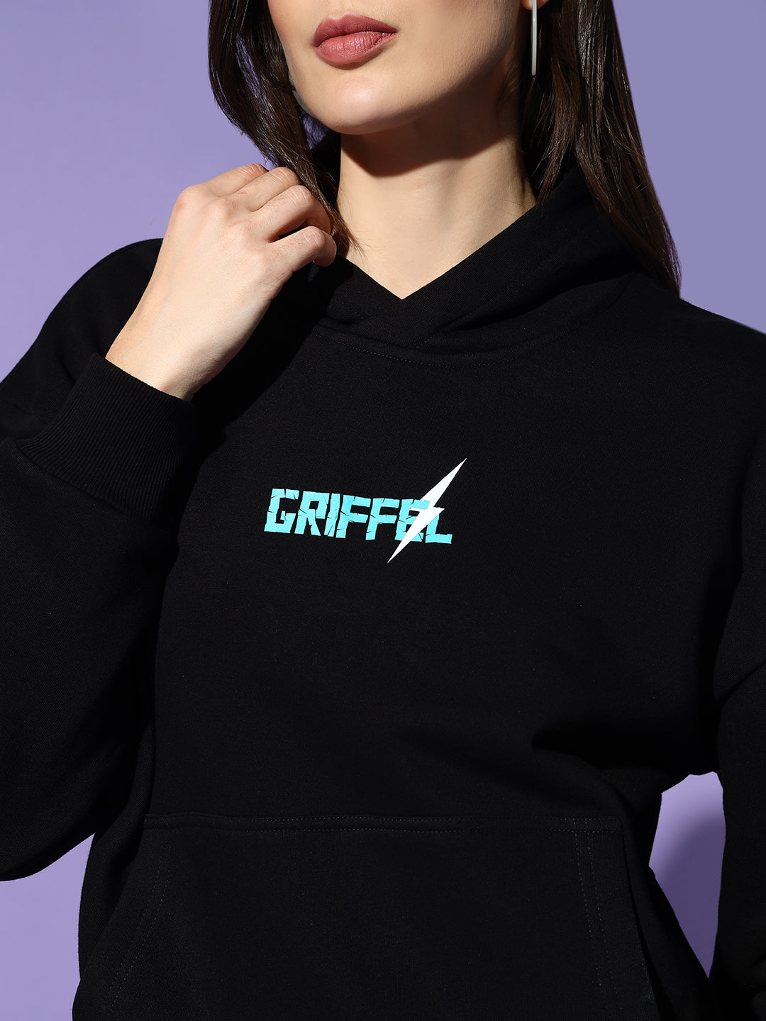 GRIFFEL Hoodie Neck Oversized Sweatshirt