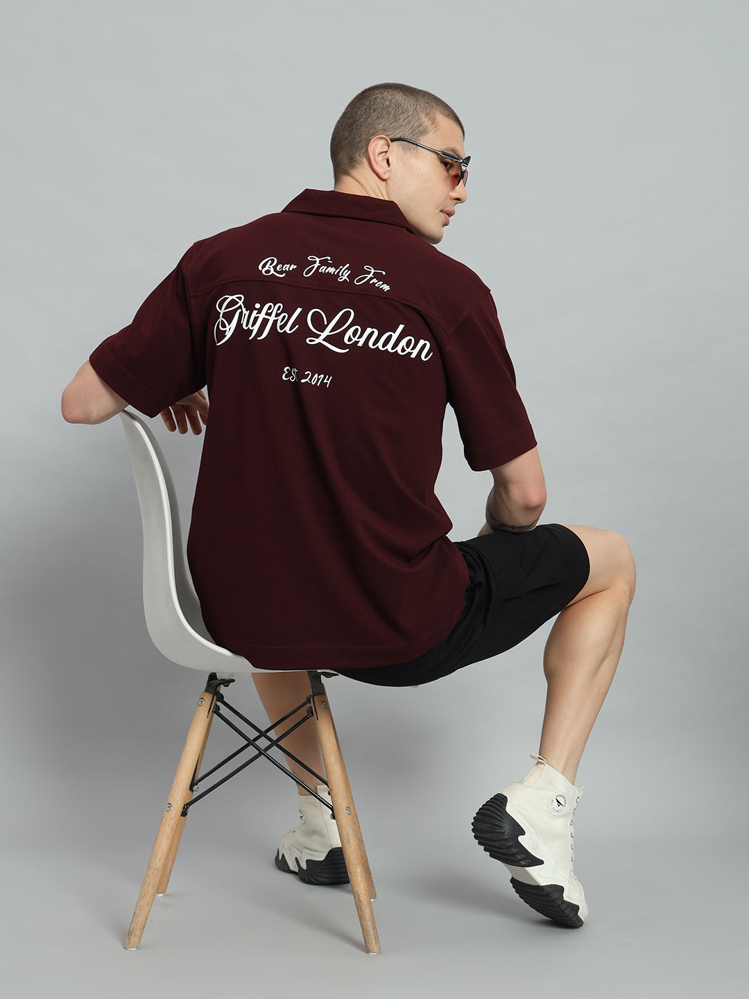 GRIFFEL Printed Regular Fit Bowling Shirt