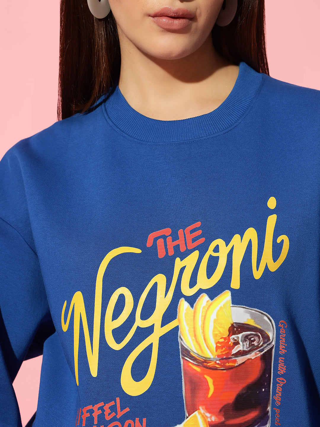 Negroni Royal Round Neck Oversized Sweatshirt