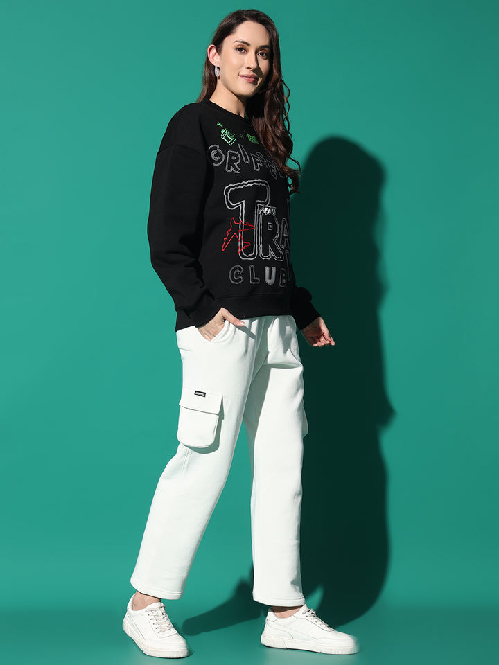 TRAVEL Round Neck Oversized Sweatshirt