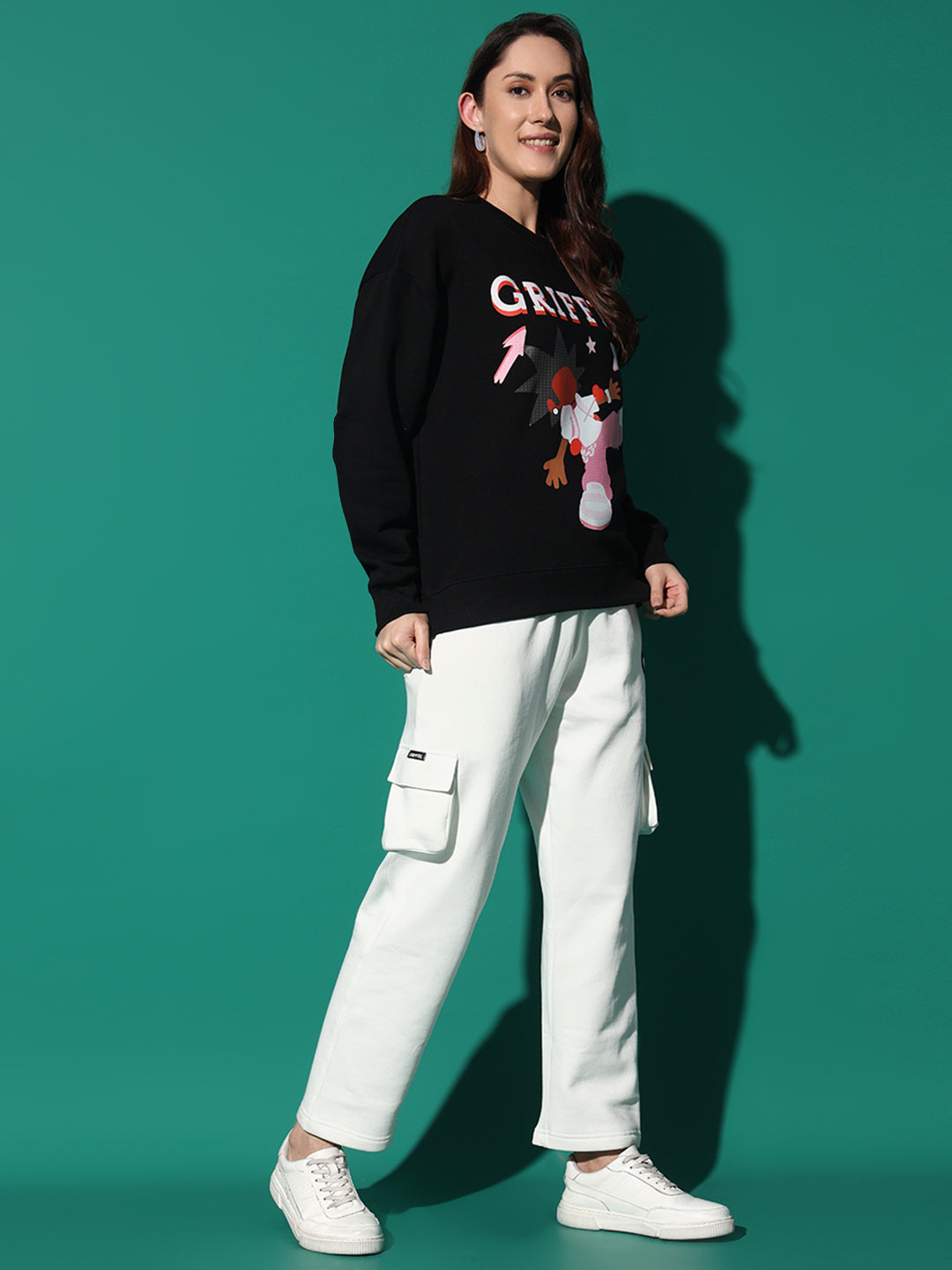 GRIFFEL Round Neck Oversized Sweatshirt