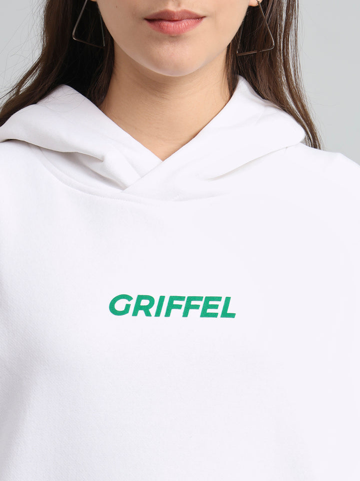 Basic Logo Print Oversized Hoodie - griffel