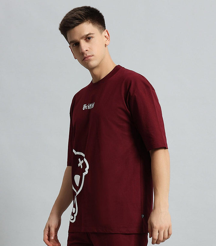 Blackout Teddy Drop Shoulder Oversized T-shirt