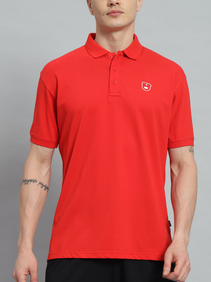 GRIFFEL Men's Teddy Logo Cotton Polo T-shirt
