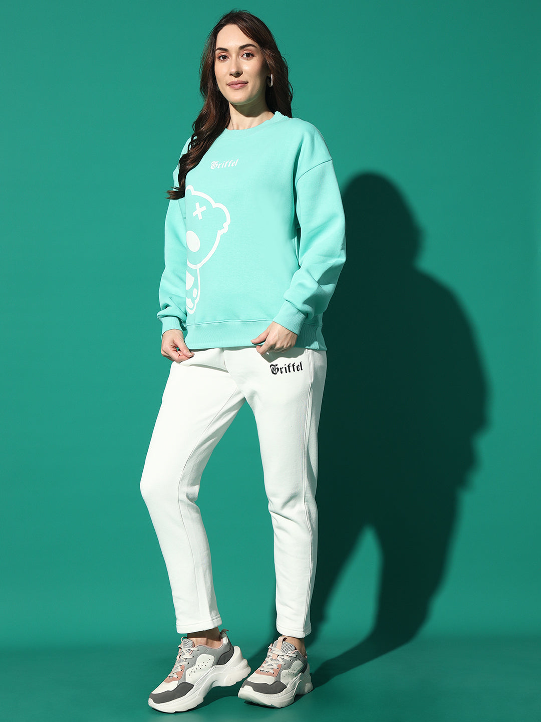 GRIFFEL Side Teddy Round Neck Sweatshirt