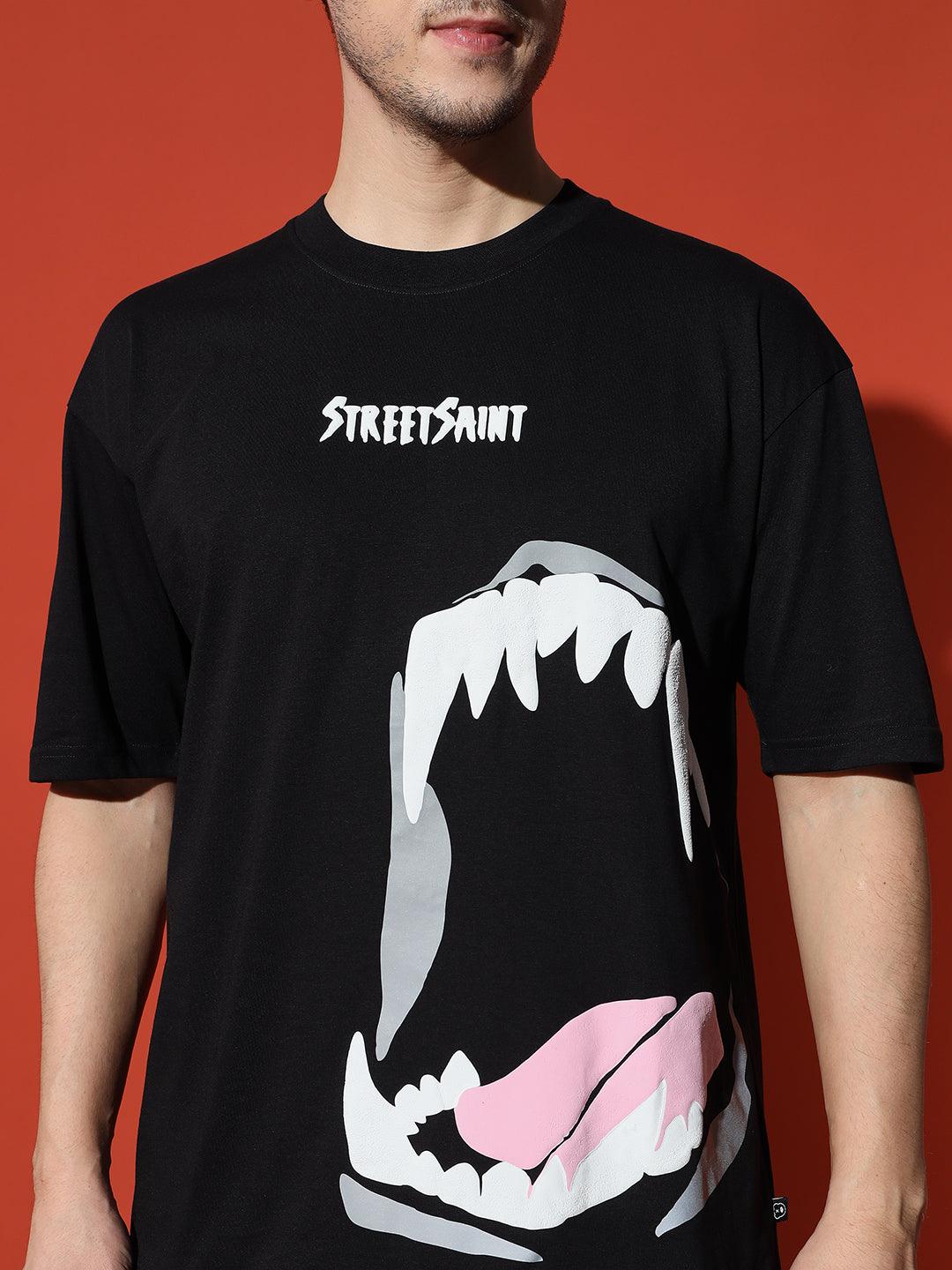 SHARK TEETH Drop Shoulder Oversized T-shirt