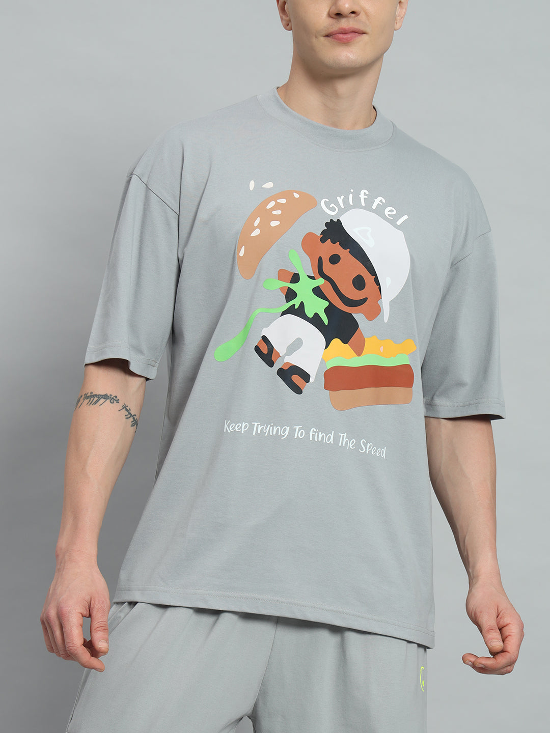 Burger Drop Shoulder Oversized T-shirt
