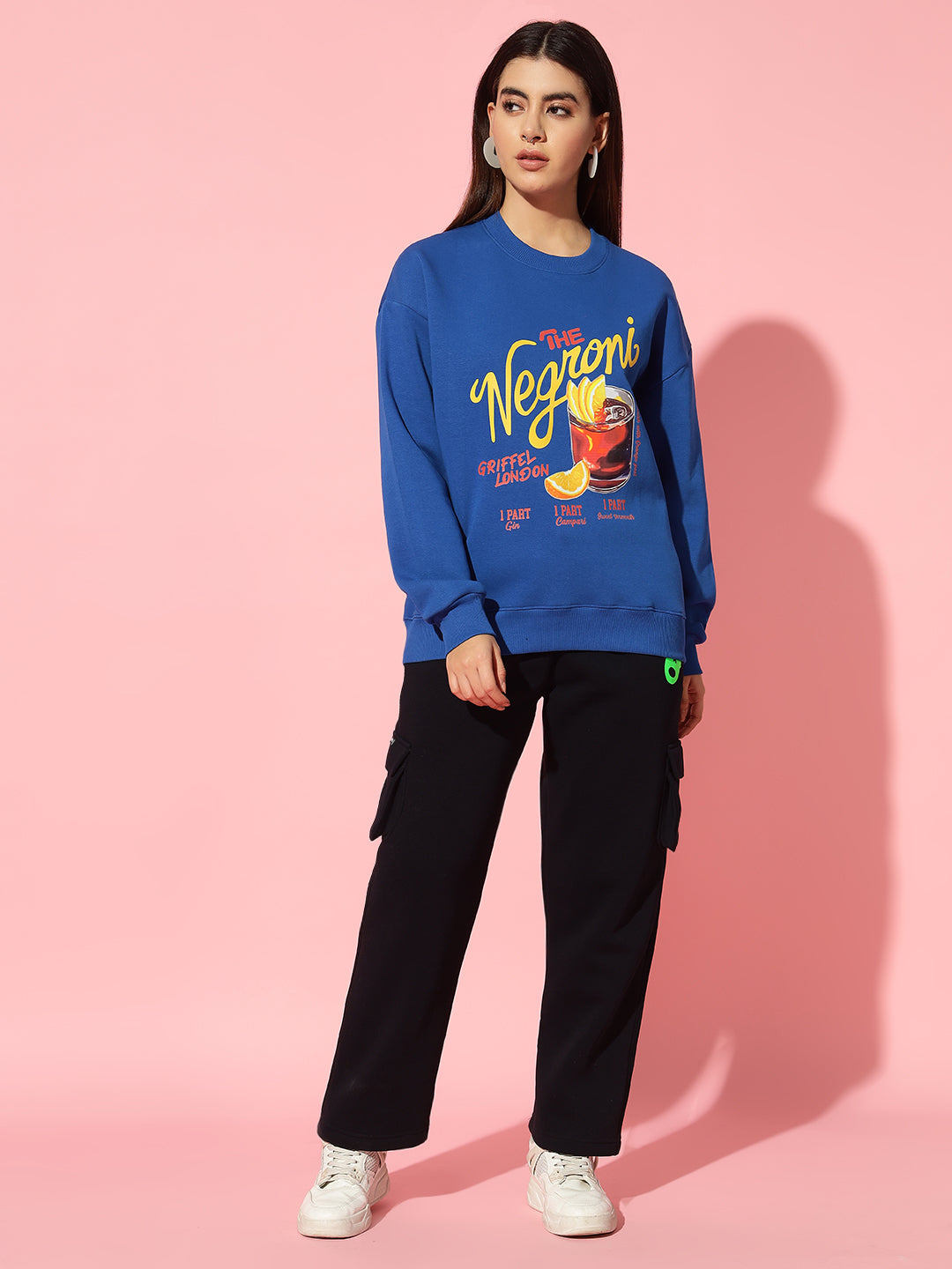 Negroni Royal Round Neck Oversized Sweatshirt