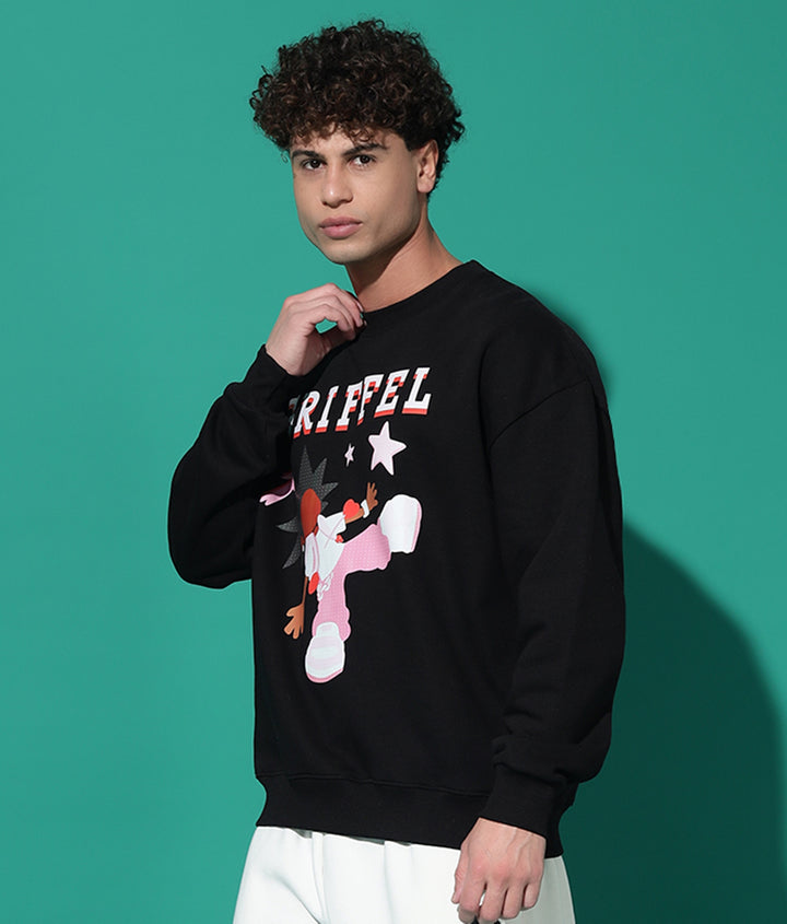 Star Anime Oversized Sweatshirt