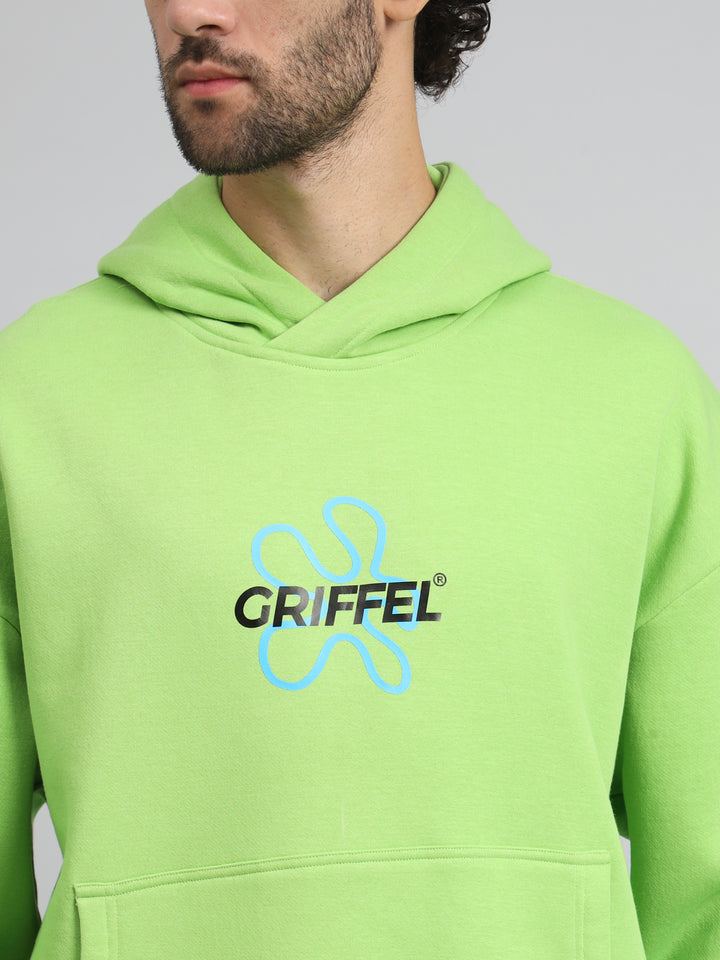 Griffel Men's Parrot No One Saves You Oversized Fleece Hoodie Sweatshirt - griffel