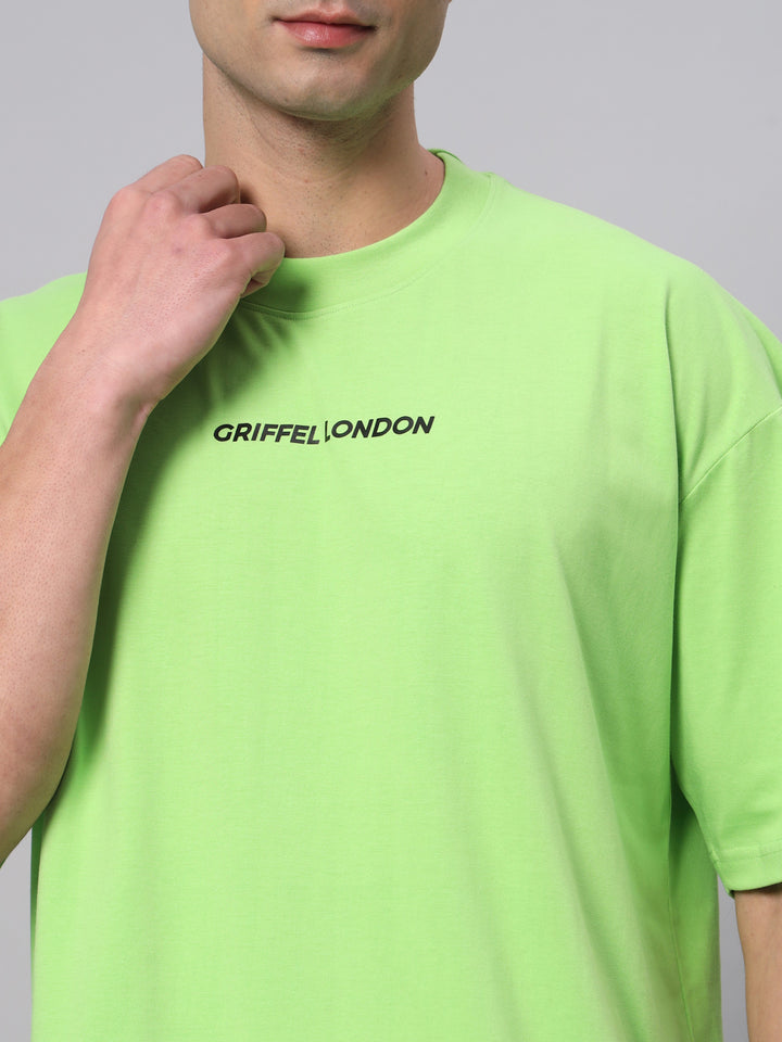 Basic Logo Drop Shoulder Oversized T-shirt - griffel