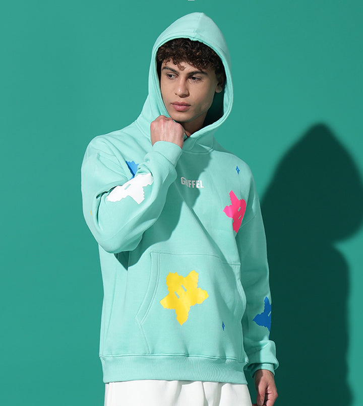 All over Stars Oversized Hoodie