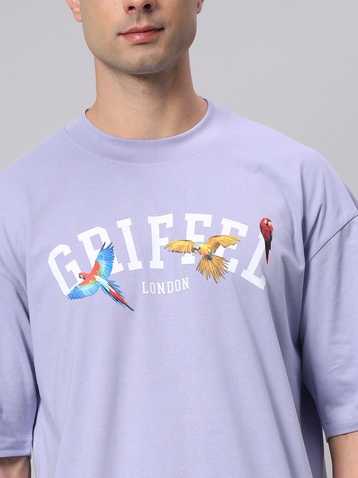 Birds Drop Shoulder Oversized T-shirt - griffel