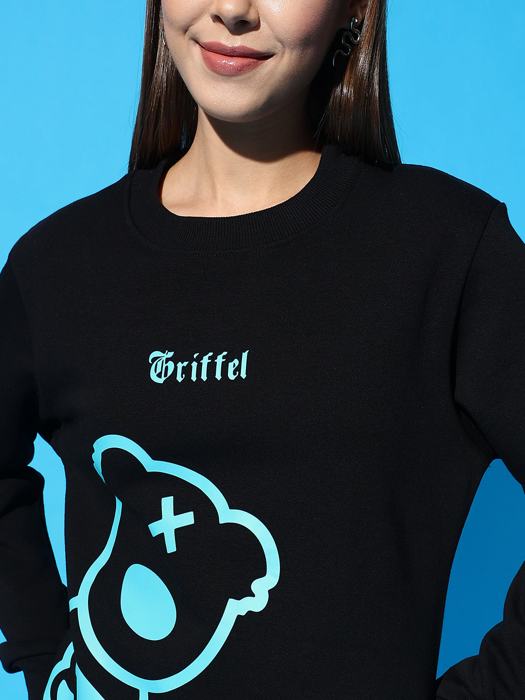 GRIFFEL Side Teddy Round Neck Sweatshirt