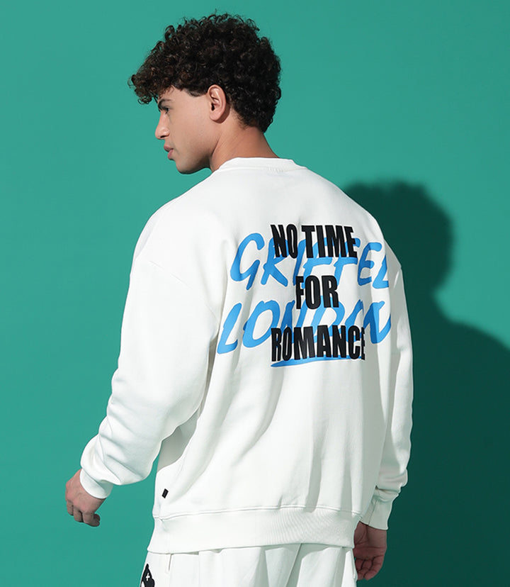 NO TIME FOR ROMANCE Oversized Sweatshirt