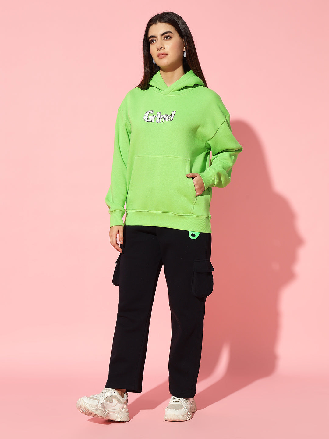 Island  Hoodie Neck Oversized Sweatshirt