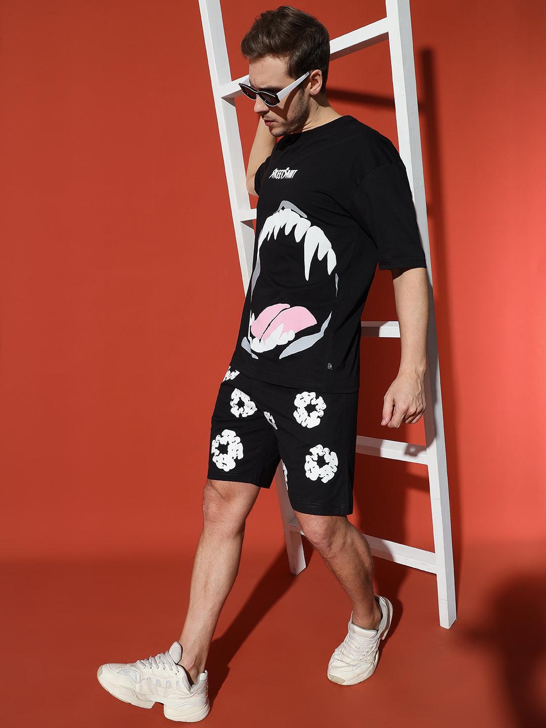 SHARK TEETH Drop Shoulder Oversized T-shirt