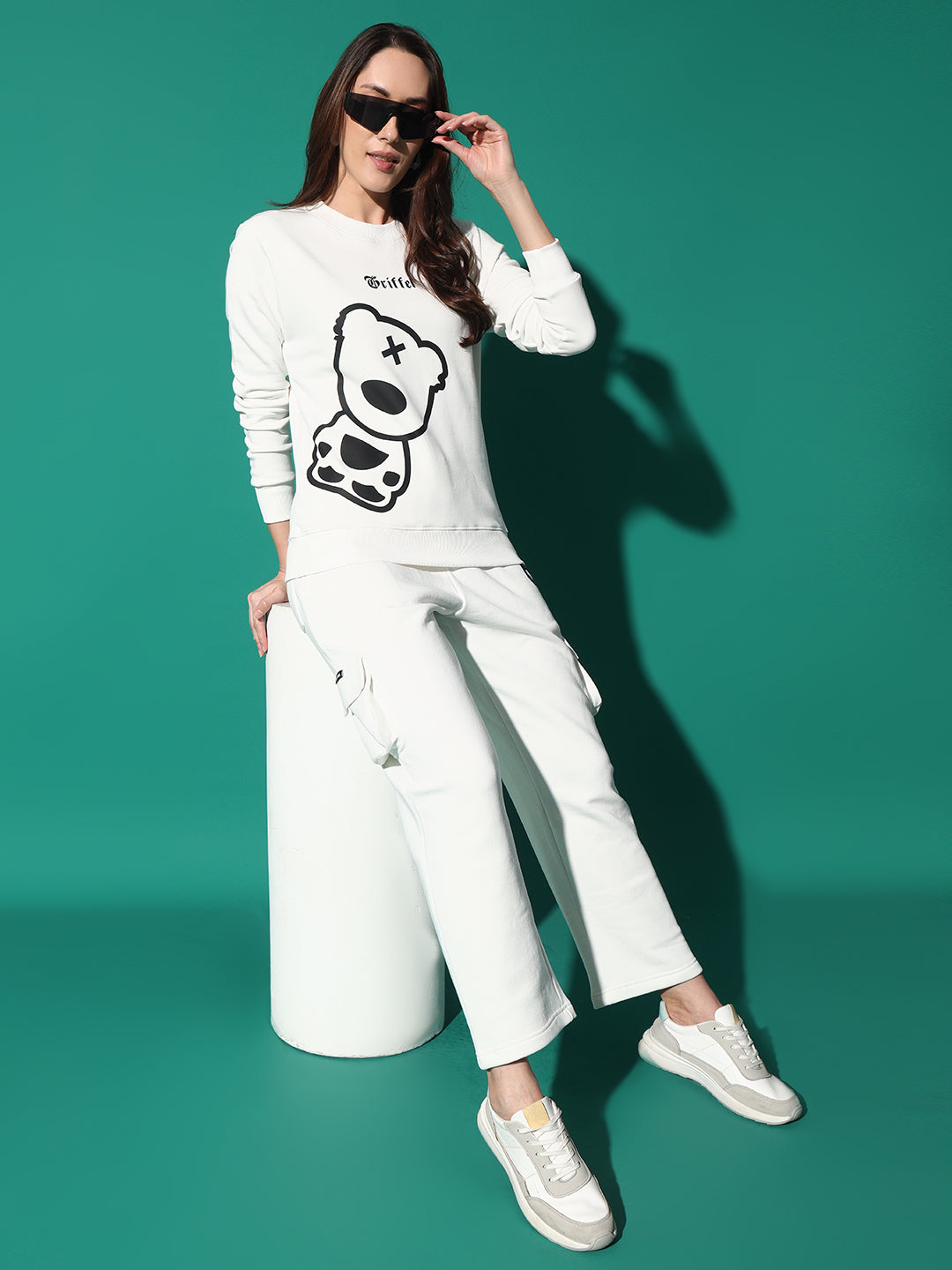 GRIFFEL Side Teddy Round Neck Sweatshirt