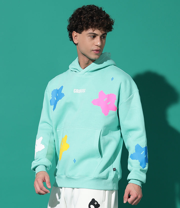 All over Stars Oversized Hoodie