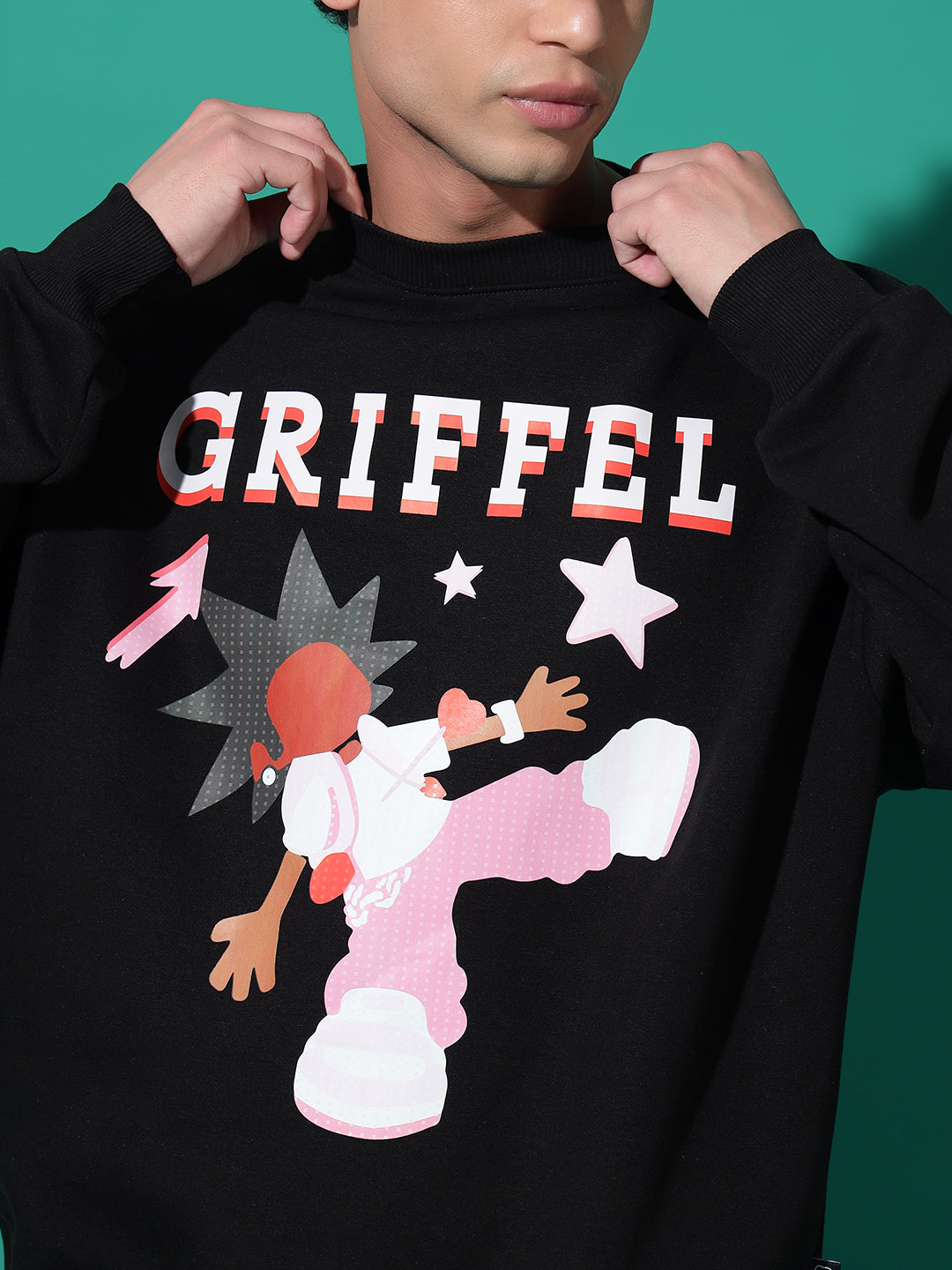 Star Anime Oversized Sweatshirt