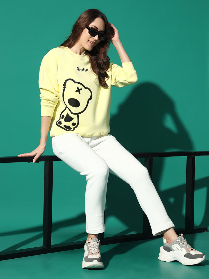 GRIFFEL Side Teddy Round Neck Sweatshirt