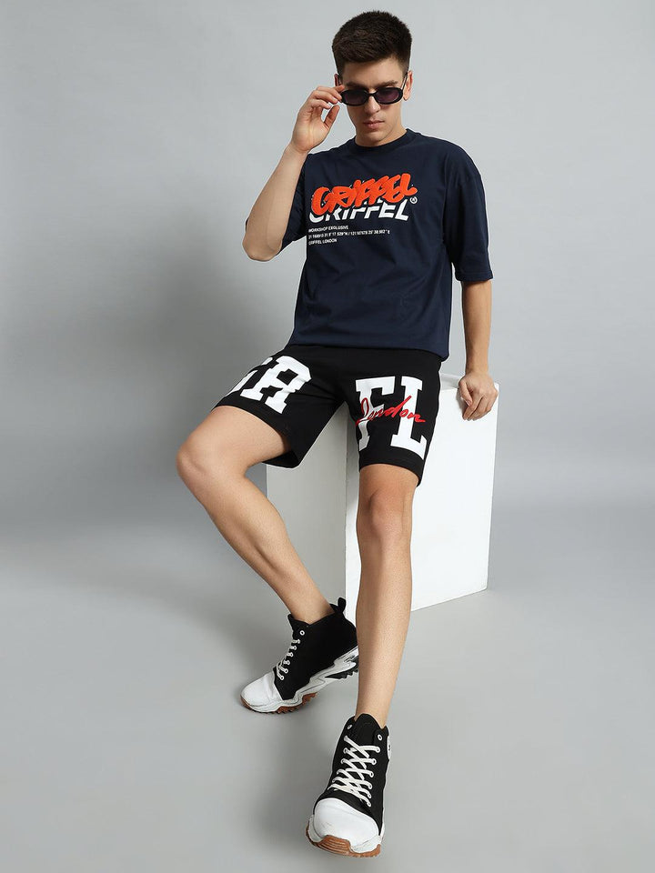 PUFF LOGO Drop Shoulder Oversized T-shirt