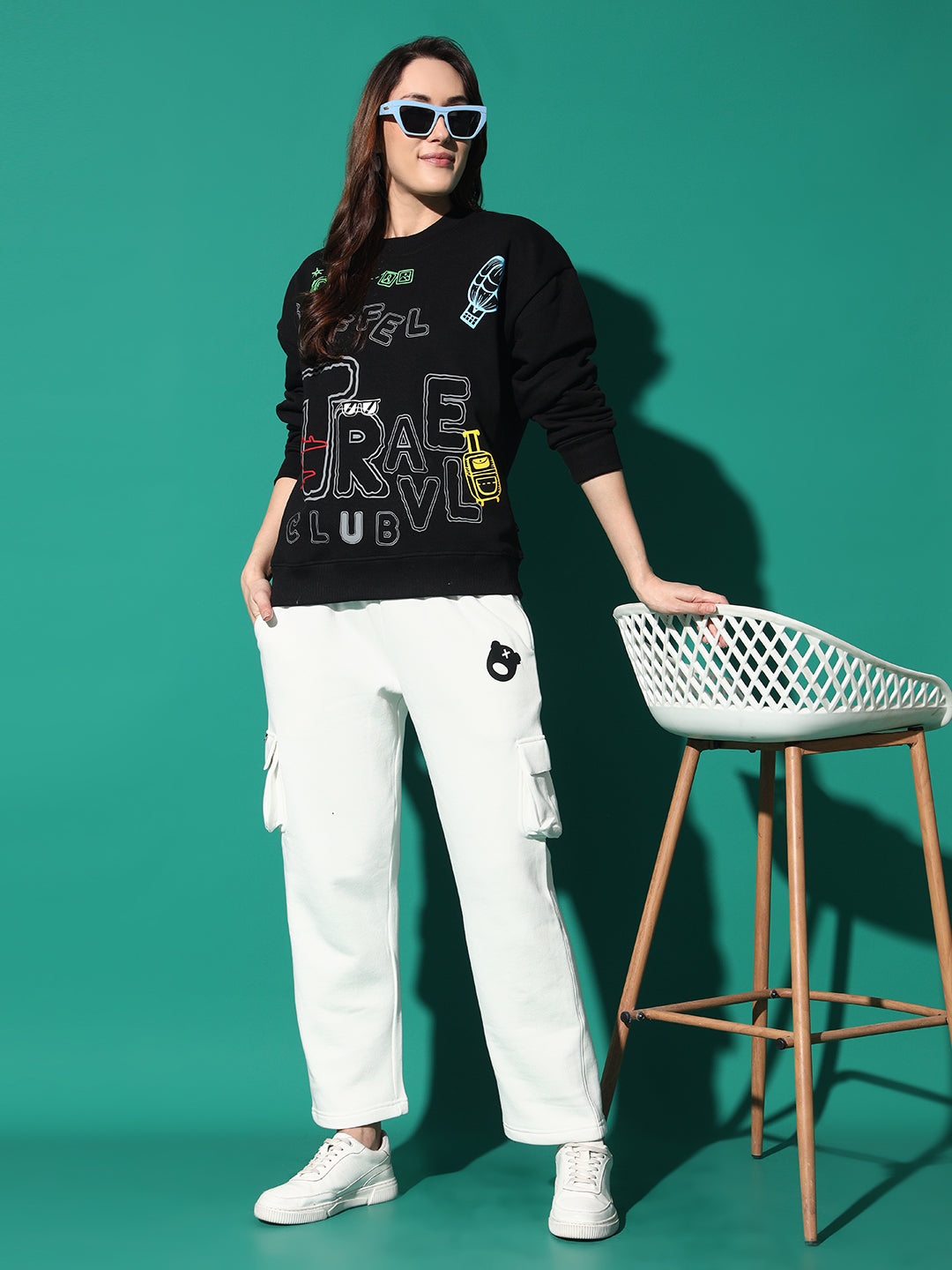 TRAVEL Round Neck Oversized Sweatshirt