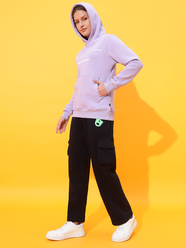 Tech hoodie lavender Round Neck Sweatshirt