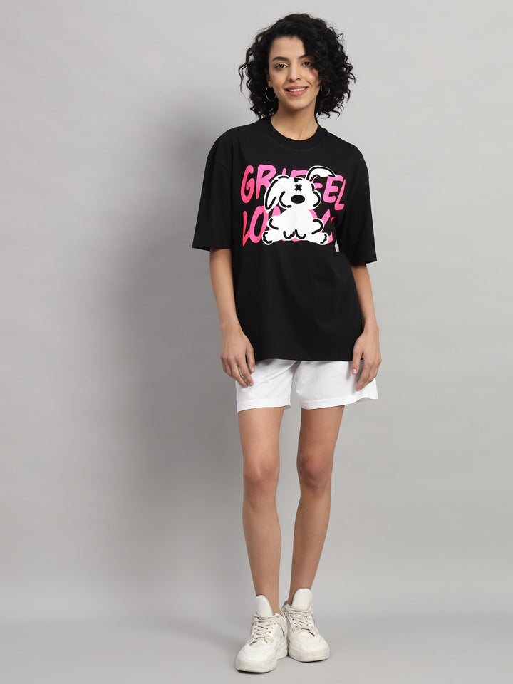 White Bunny Oversized T-shirt - griffel