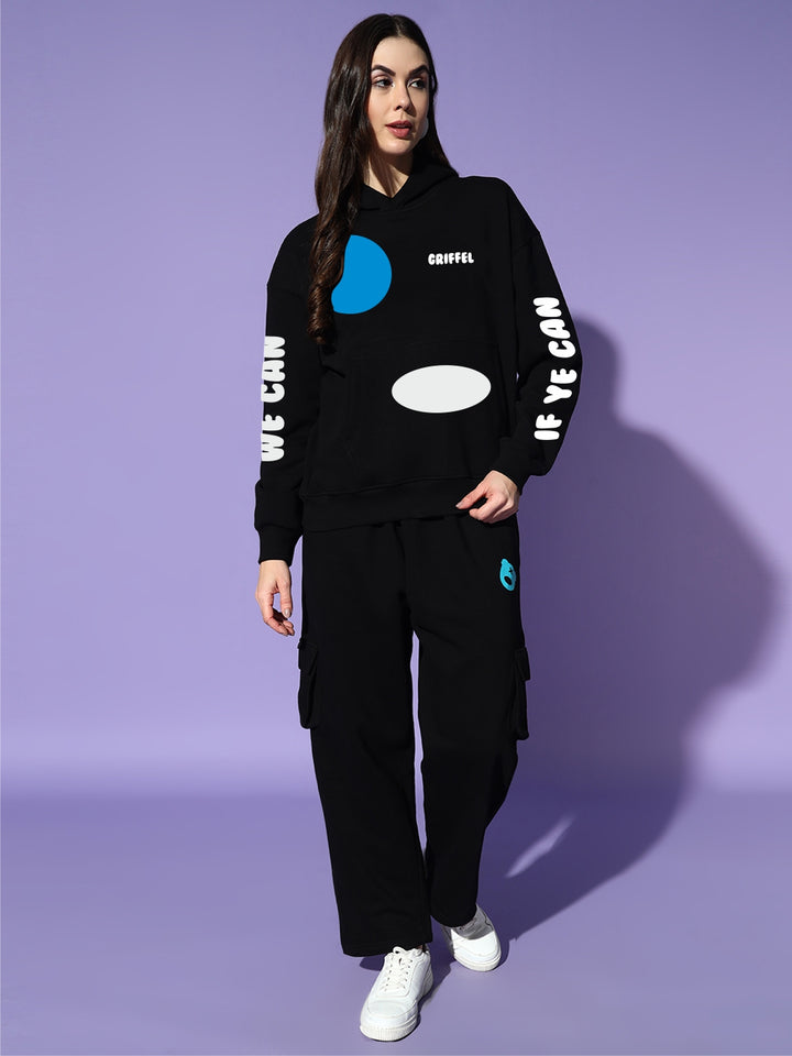 IF YE CAN oversized cotton fleece tracksuit