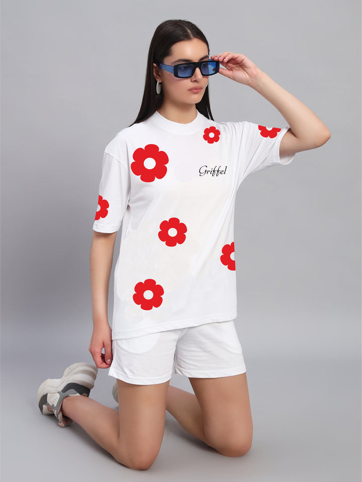 ALL OVER FLOWER Oversized Cotton Co-ord set 🌼