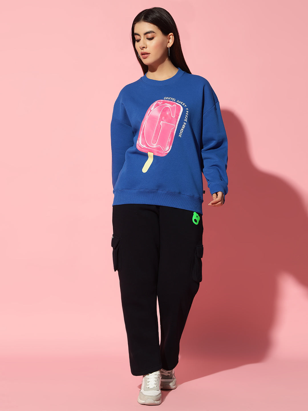 Sweet freeze Royal Oversized Round Neck Tracksuit