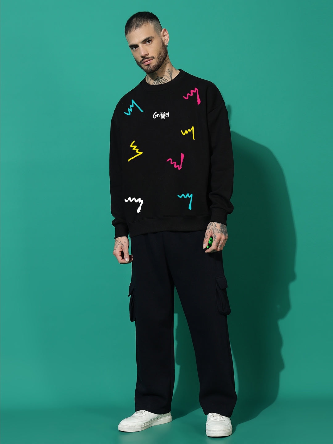 COLOR THREADS GRIFFEL CLUB cotton fleece oversized tracksuit