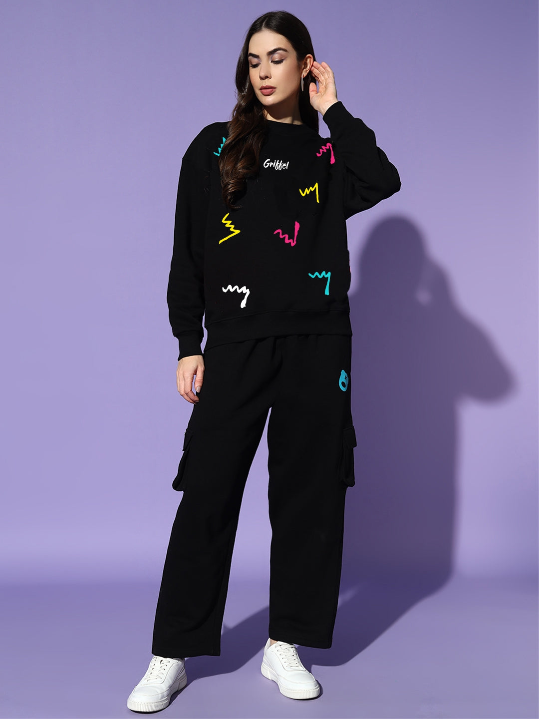 THREADS oversized cotton fleece tracksuit
