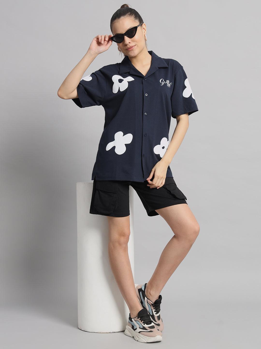 GRIFFEL Printed Bowling Shirt and Short Set